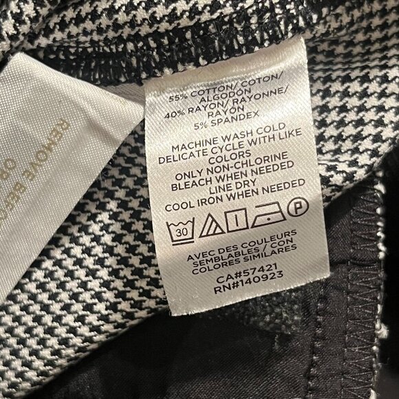 LOFT Women's Houndstooth Petite Side Zip High Waist Skinny Pants Size 00P - Picture 5 of 6